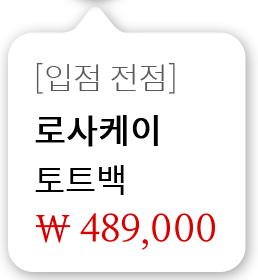 [입점 전점]로사케이 토트백 489,000원