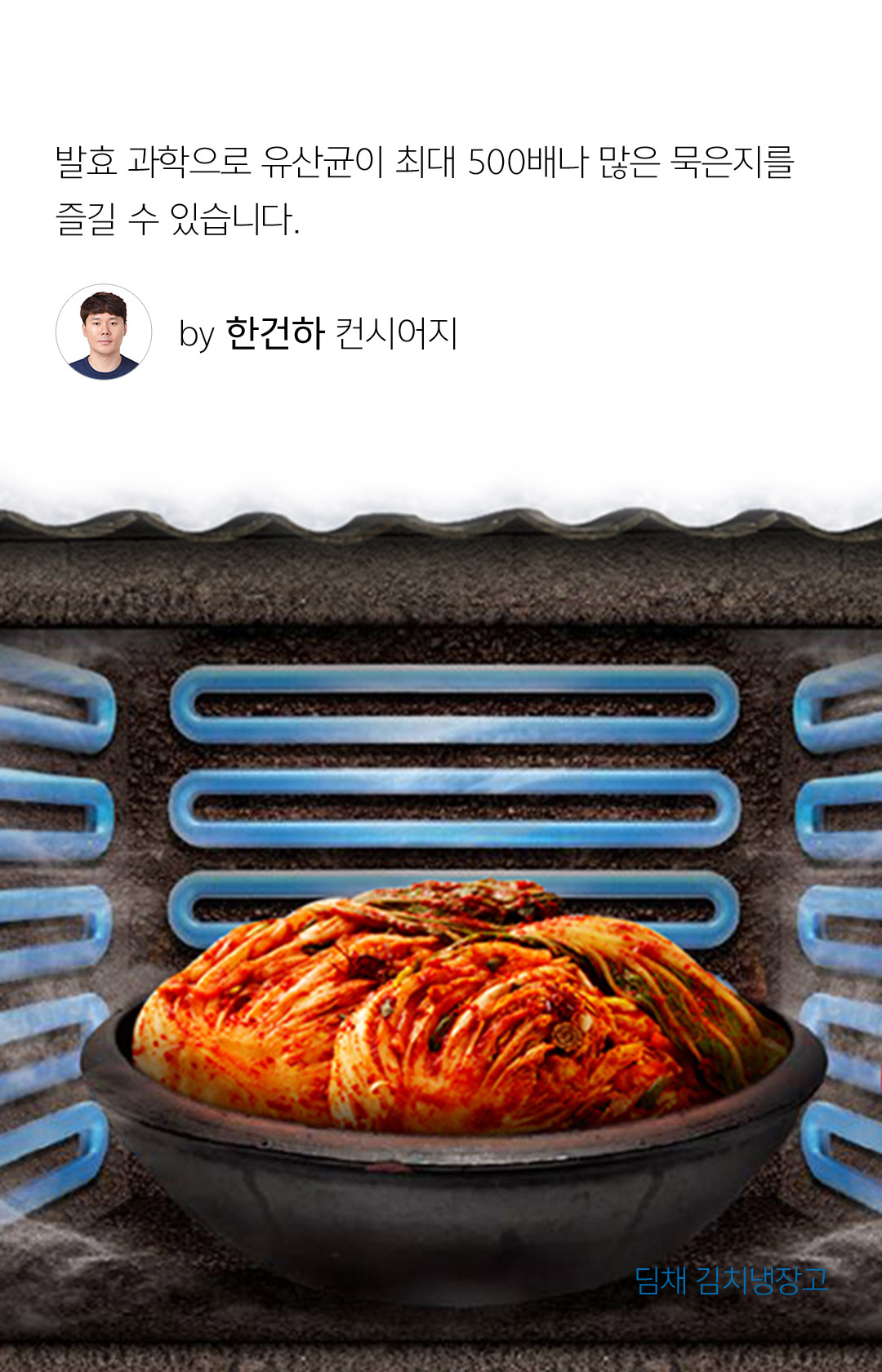 발효 과학으로 유산균이 최대 500배나 많은 묵은지를 즐길 수 있습니다. 한건하 컨시어지